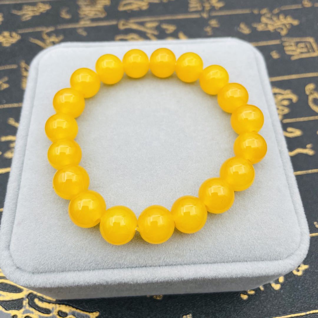 Women's & Men's Imitation Canary Stone Beads Simple Live Bracelets