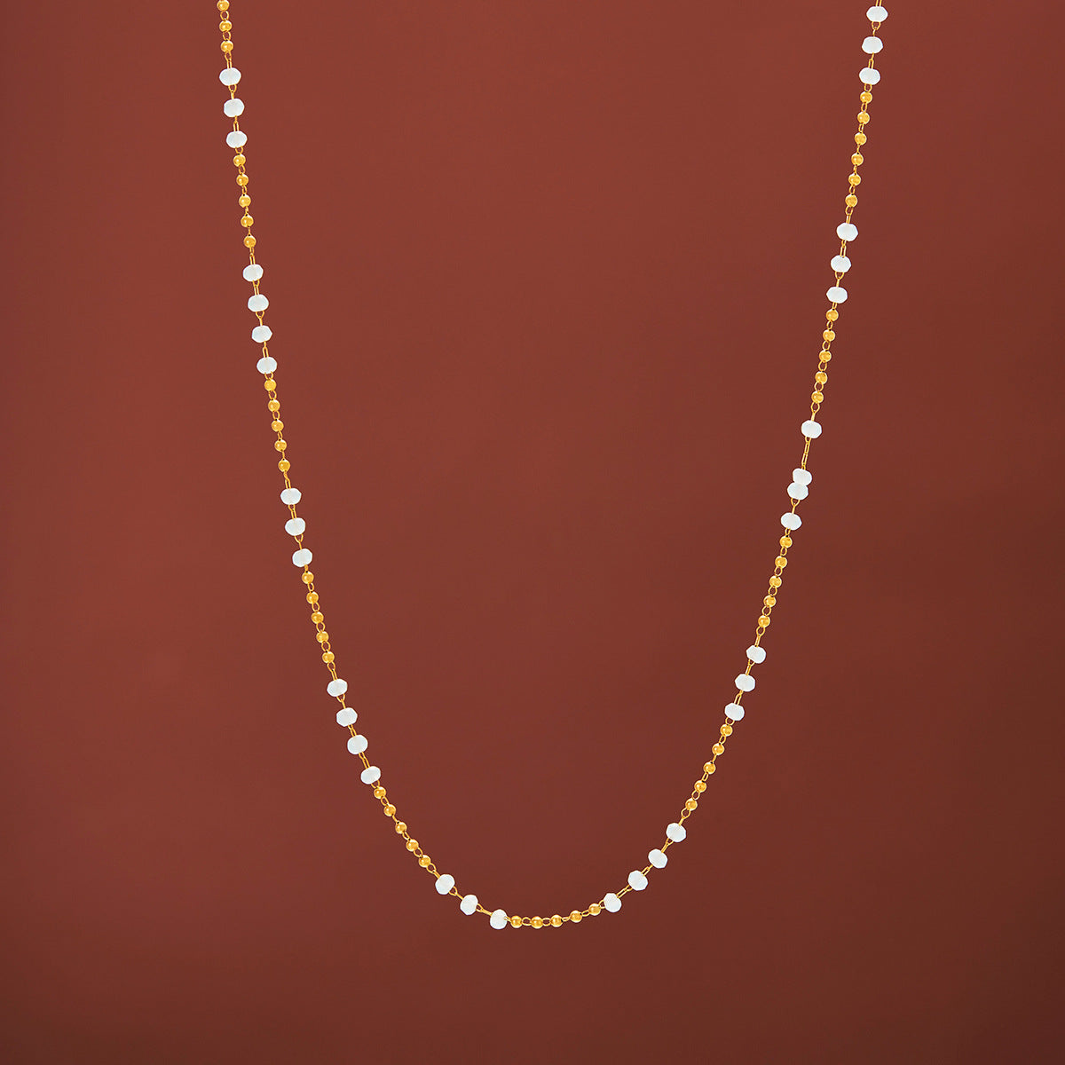 Warm Ornament Sky Blue Handmade Bead Necklaces