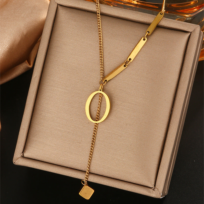 Clavicle Chain Female Letters Do Not Fade Simple High Necklaces