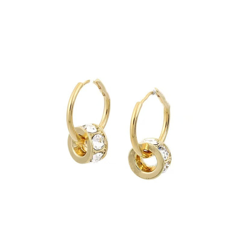 Women's Needle Retro Sense Frosty Style Temperament Commute Stud Earrings