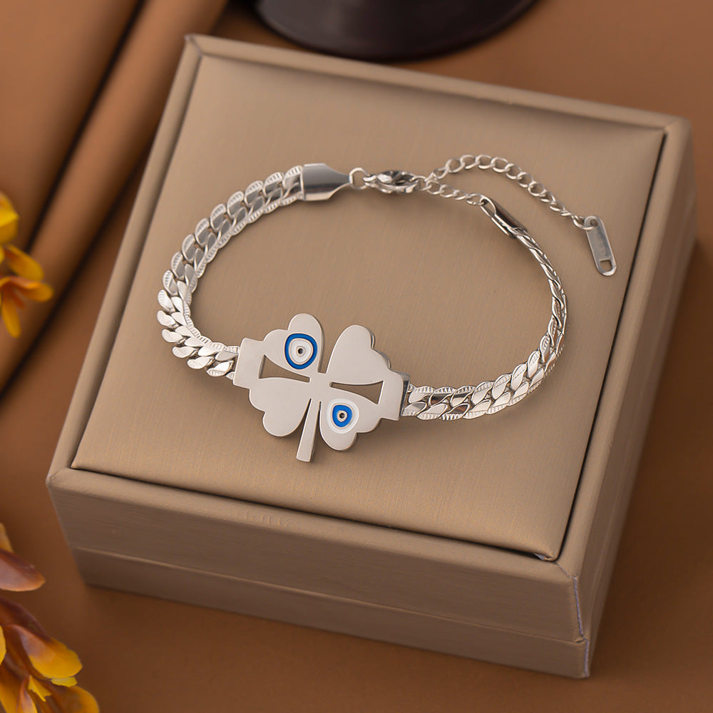 Stainless Steel Scale Female Trend Flower Bracelets