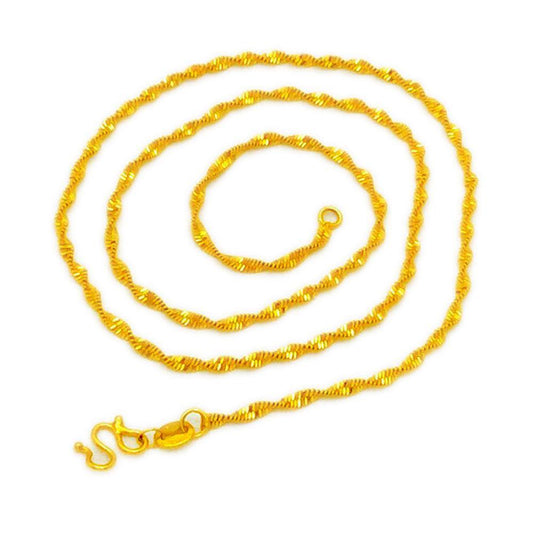 Women's Alluvial Gold Plated Pigment Chain Colored Pure Necklaces