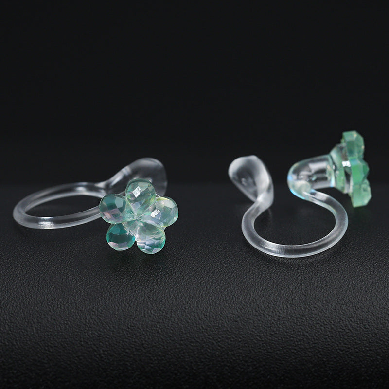 Fairy Flower Resin Summer Style Sweet Simple Temperament Stud Earrings