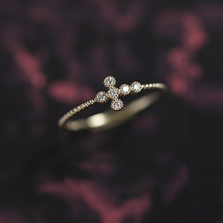 Women's Sier Korean Simple Opening Affordable Luxury Rings