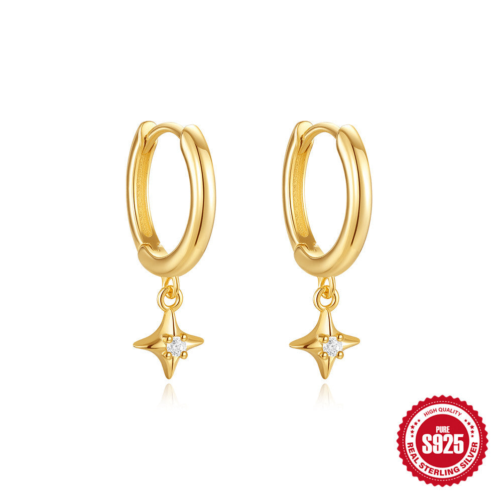 Sterling Sier Diamond Bee Fun Earclip Earrings