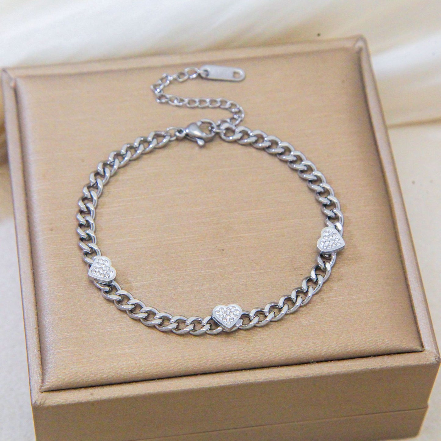 Stainless Steel Titanium No Fading Love Simple Niche Summer Versatile Bracelets