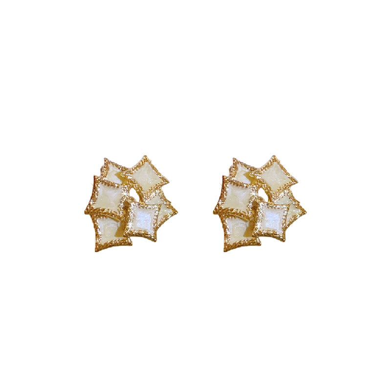 Women's Oil Square Simple High-grade Geometric Affordable Luxury Earrings