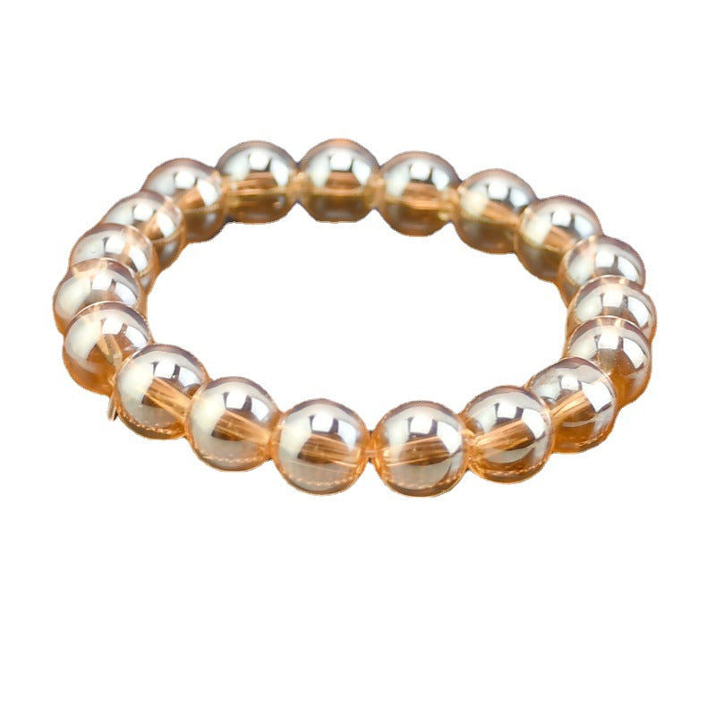 Children's Champagne Gold Citrine Glass Ornament Live Gift Bracelets