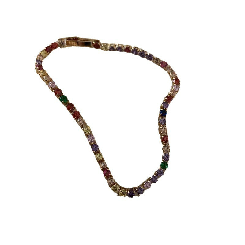 Women's Design Retro Colorful Crystals High-grade Temperament Bracelets