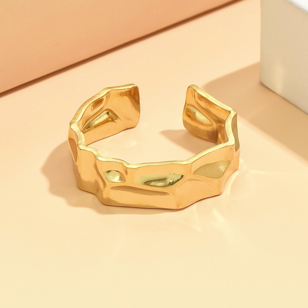 Boyfriend Style Irregular Concave Convex Design Rings