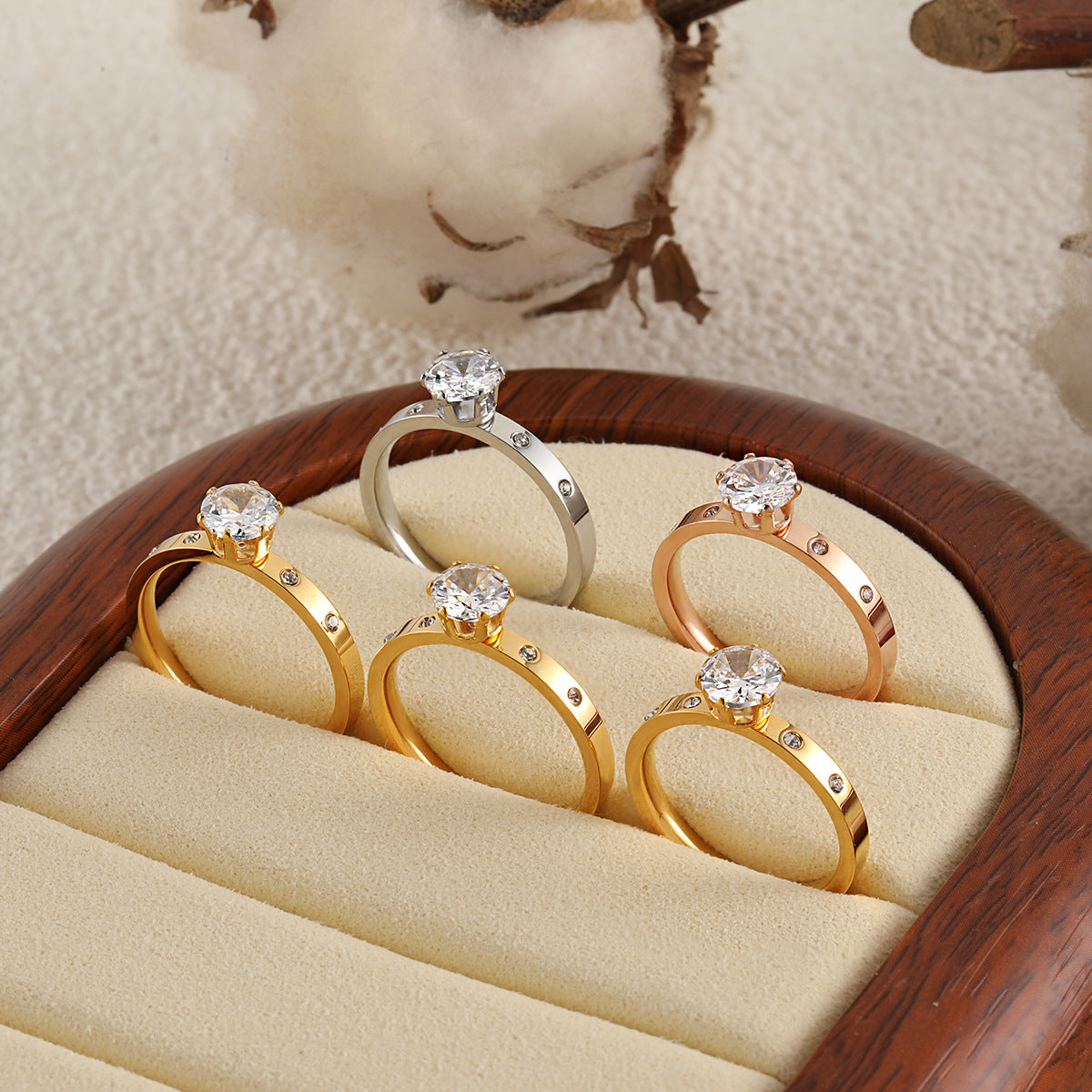 Simple High-grade Diamond Female Affordable Luxury Rings