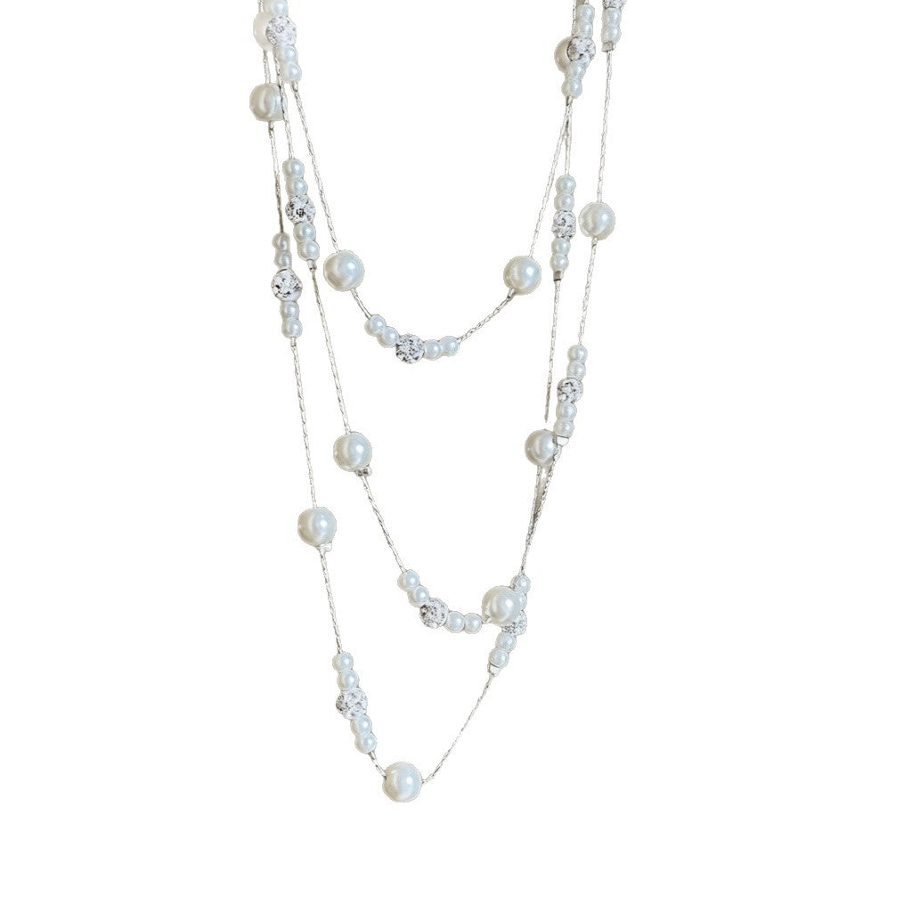 Pearl Elegant Retro Niche Everyday Joker Sweater Necklaces