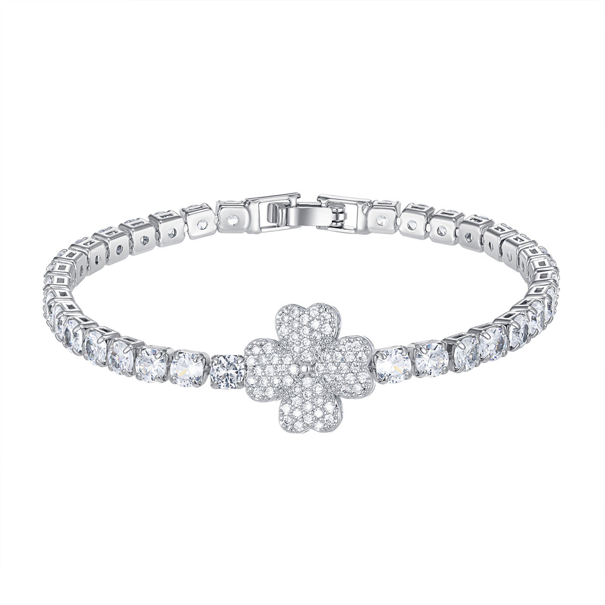 Zircon Clover Female Sweet High Sense Bracelet