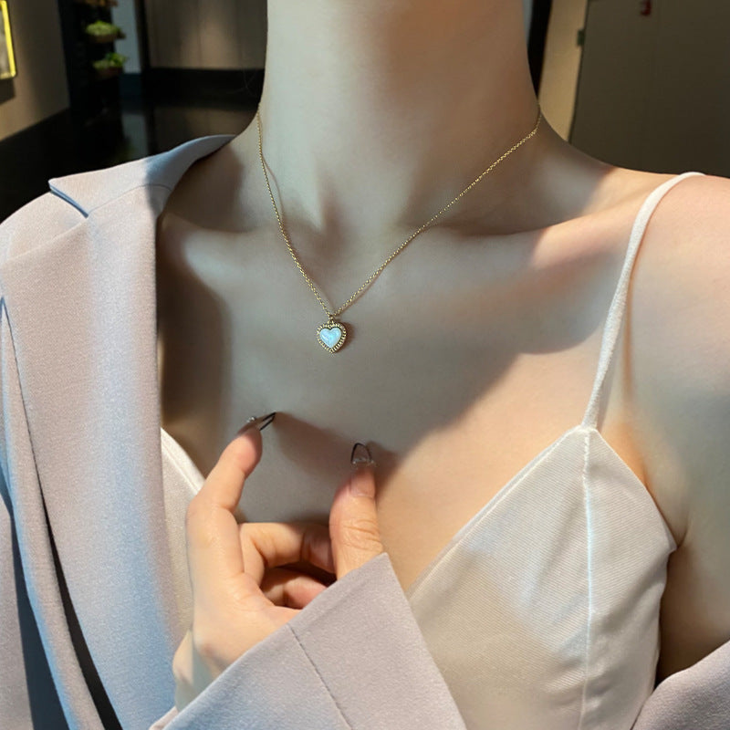 Heart French Style Retro Easy Matching Elegant Natural Shell Shaped Necklaces