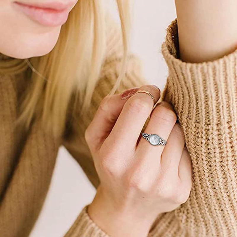 Innovative Fashion Creative Sweet Style Moonstone Rings