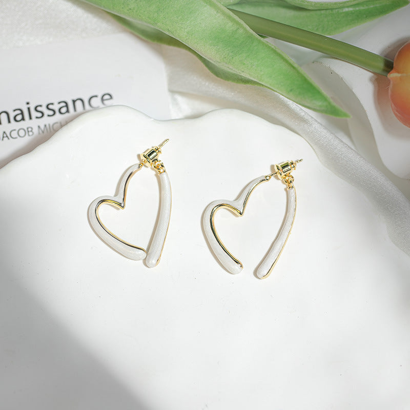 Style Vintage Court Dripping Oil Flower Earrings