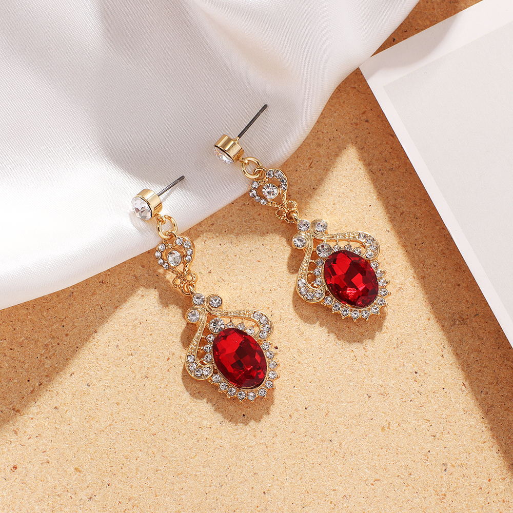 Vintage Exaggerated Long Bridal Wedding Water Earrings