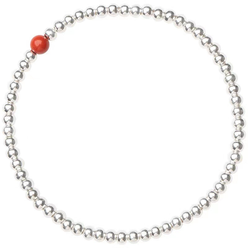 Sier Cinnabar Good Luck Beads Girlfriends Bracelets