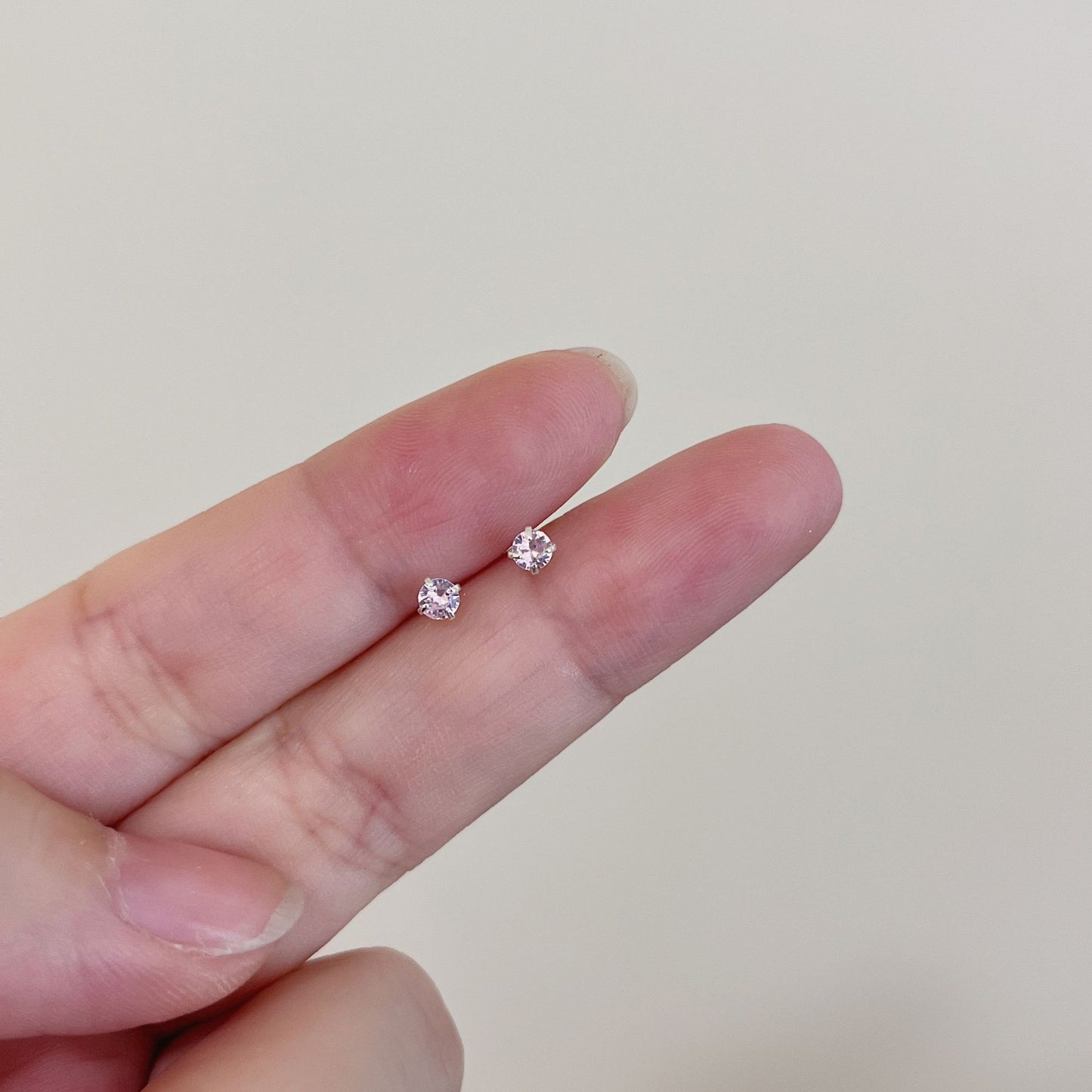 Women's Mini Small Summer Simple Color Rhinestone Earrings