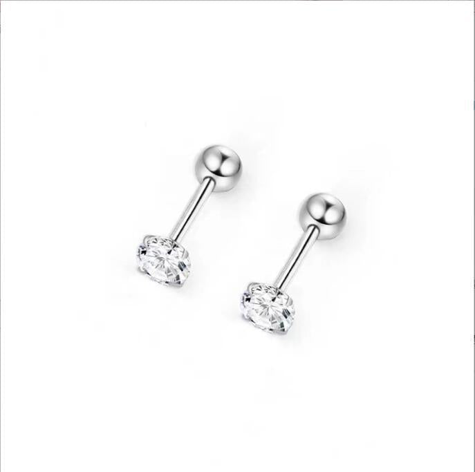 Pure Ear Korean Style Niche Screw Sleeping No Earrings