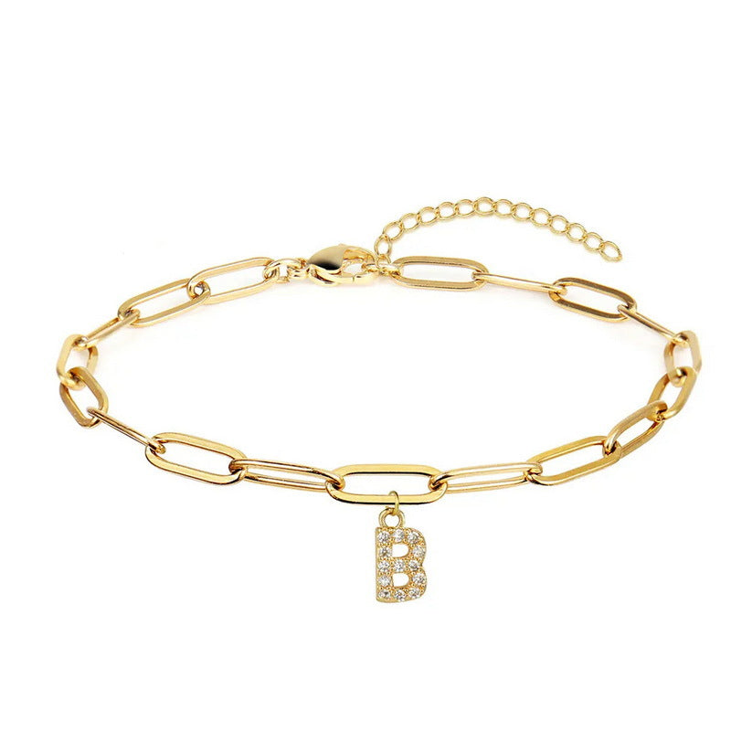 Personality Letter Elegant Fashion Diamond Alloy Bracelets