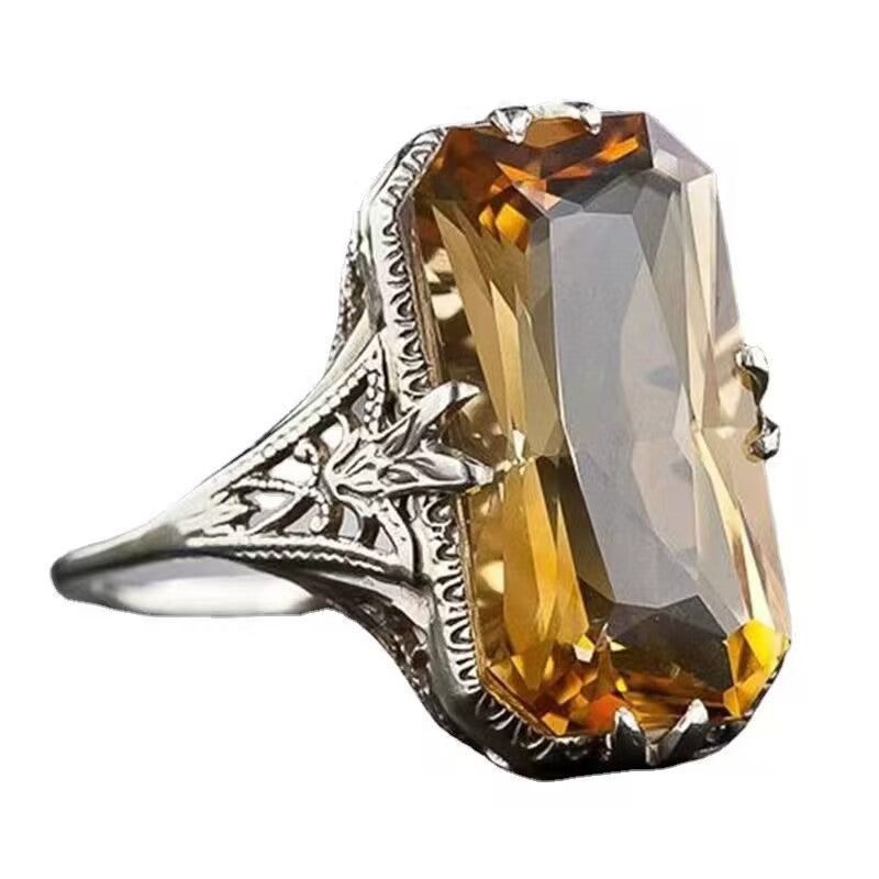 Lovely White Opal Irregular On Both Sides Simple Rings