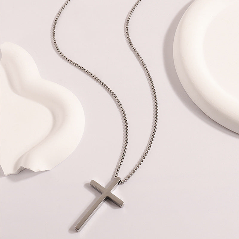 Women's Luxury Fashion Stainless Steel Cross Shelf Necklaces