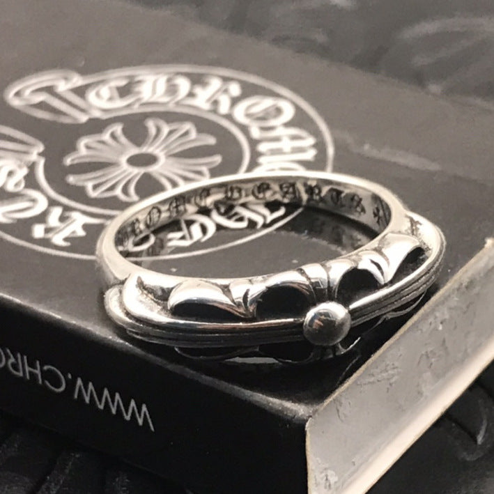 Sier Couple Thin Cross Five-pointed Star Rings