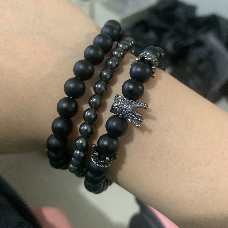 Men's Fashion Luxury Charm Hand Zircon Head Bracelets