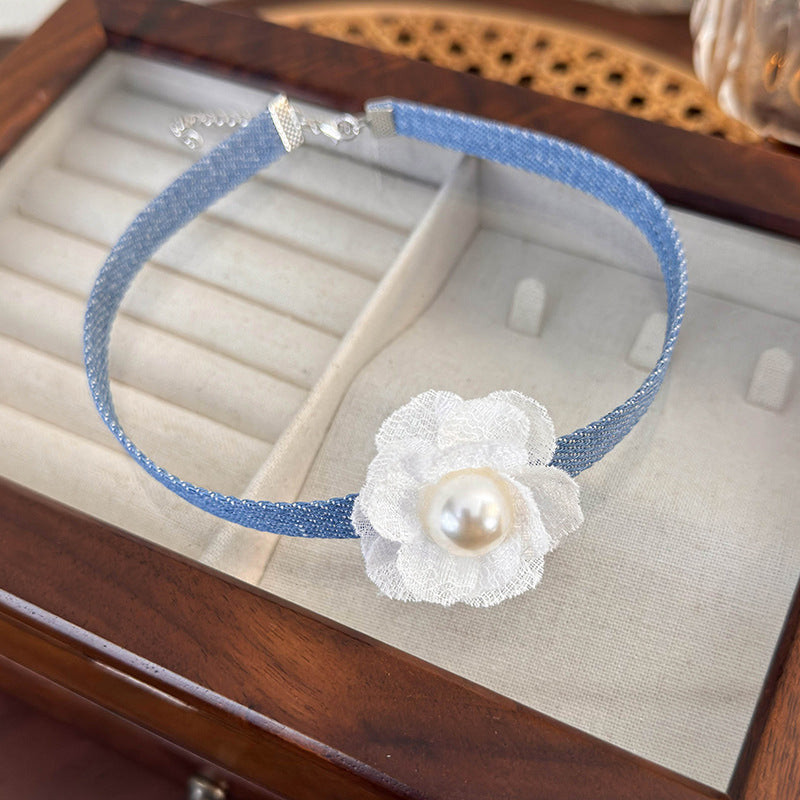 French Rose Flower Female Summer Light Luxury Collar