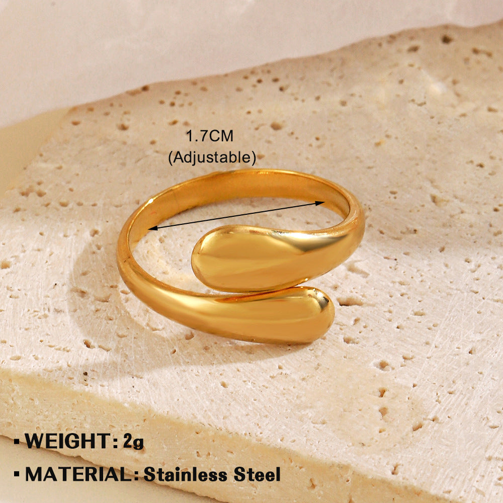 Open Personalized Hip Hop Gold Plated Irregular Rings