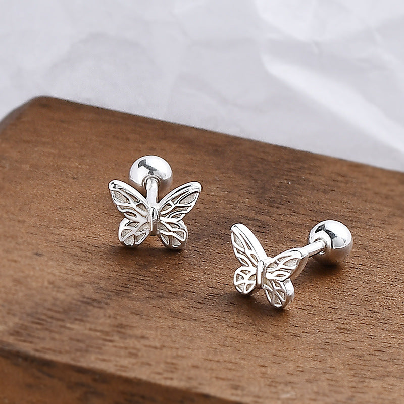 Nail Female Simple Compact Double-sided Screw Earrings