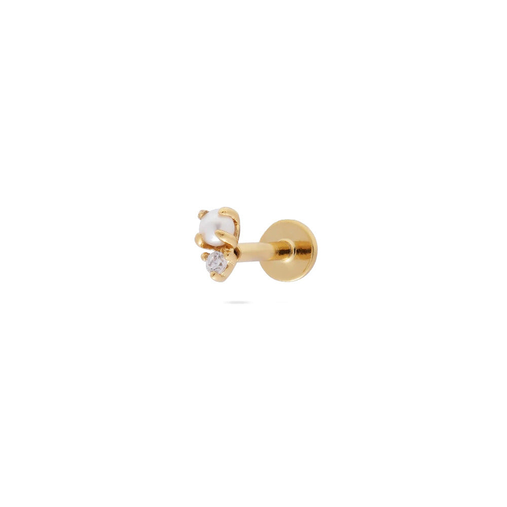 Flat Head Push Piercing Thread Cartilage Earrings