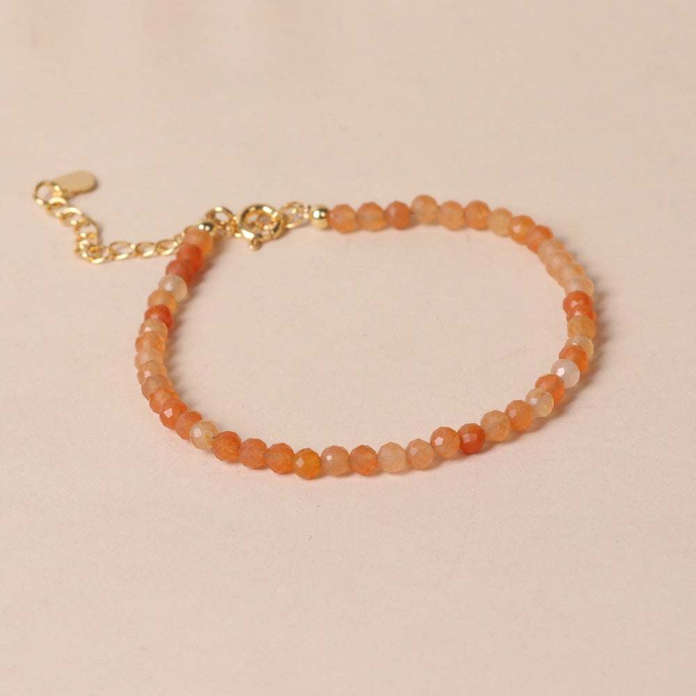 Fine Natural Stone Surface Cutting Beads Bracelets