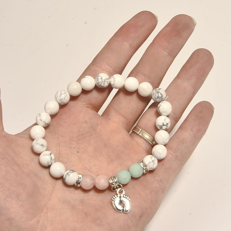 Women's Listed Pink Crystal White Turquoise Jewelry Bracelets
