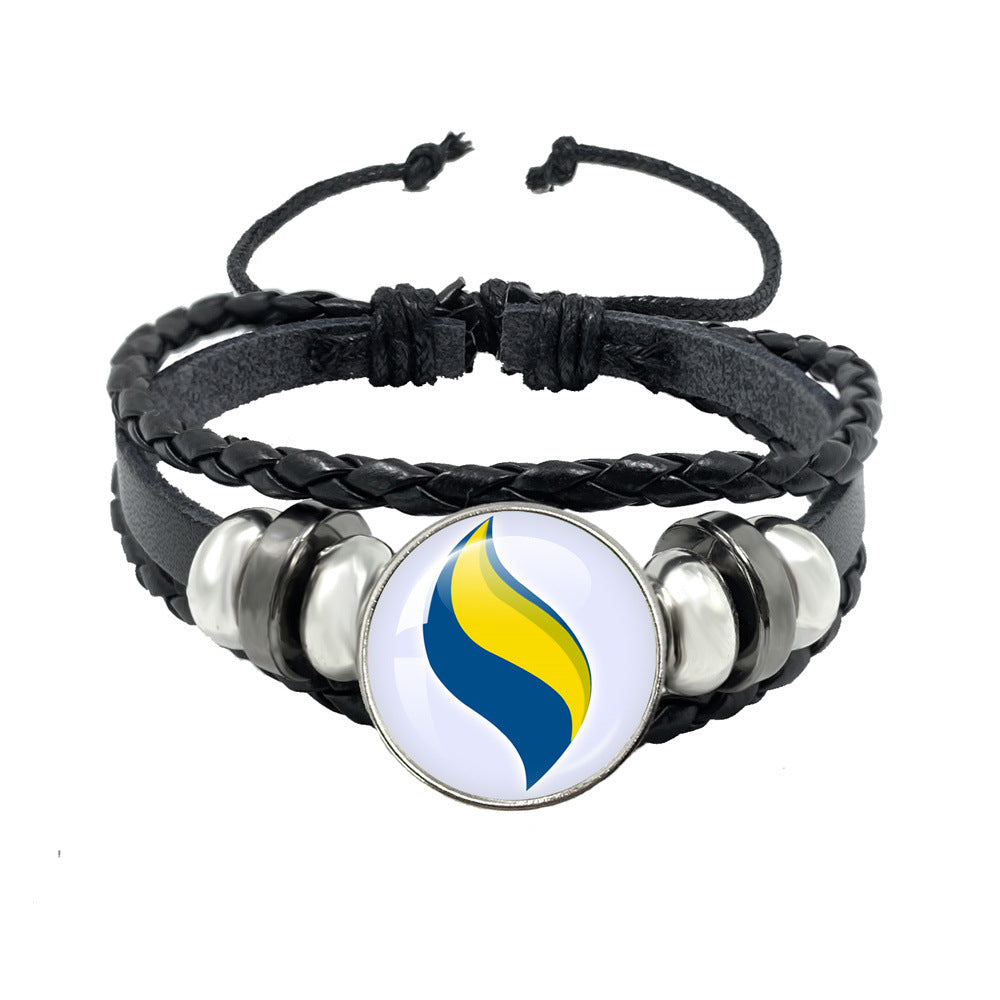 Women's & Men's Leather Time Stone Woven Hand Jewelry Bracelets