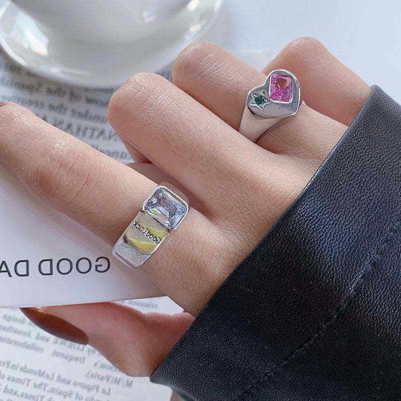 Style Dignified Sense Of Design Heart-shaped Rings