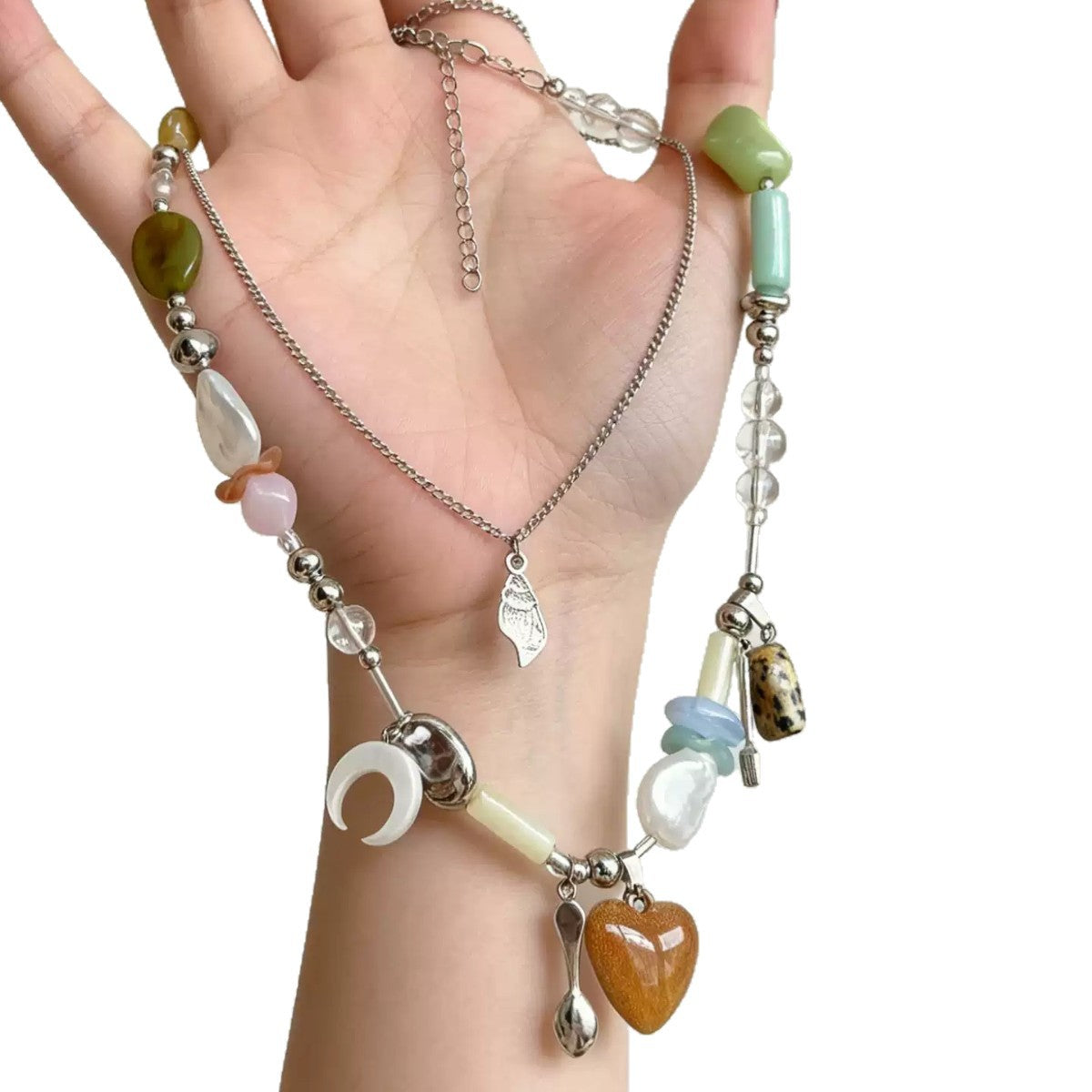 Women's Niche High Sense Twin Vacation Clavicle Chain Necklace