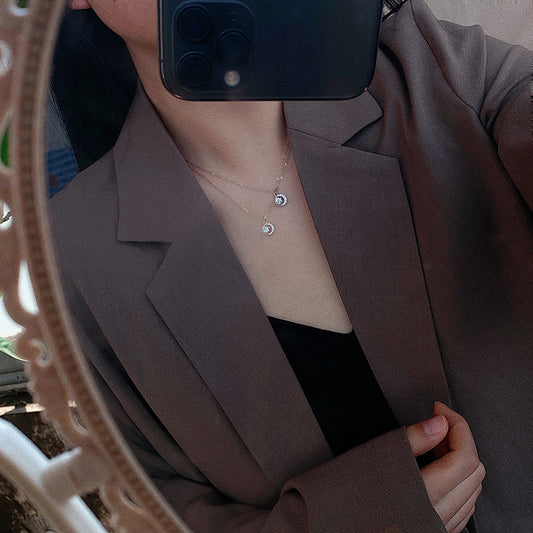 Zircon Female Refined Simple Clavicle Chain Advanced Necklaces
