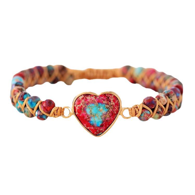 Emperor Stone Heart Shaped Double Layer Bracelets