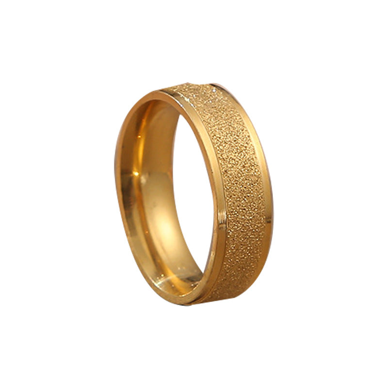 Sand Female Good-looking Frosted Simple Fashion Rings