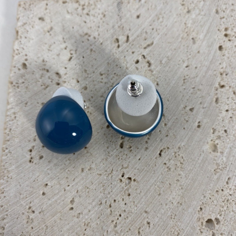 Women's Retro Enamel Drip Glazed Ball Light Earrings
