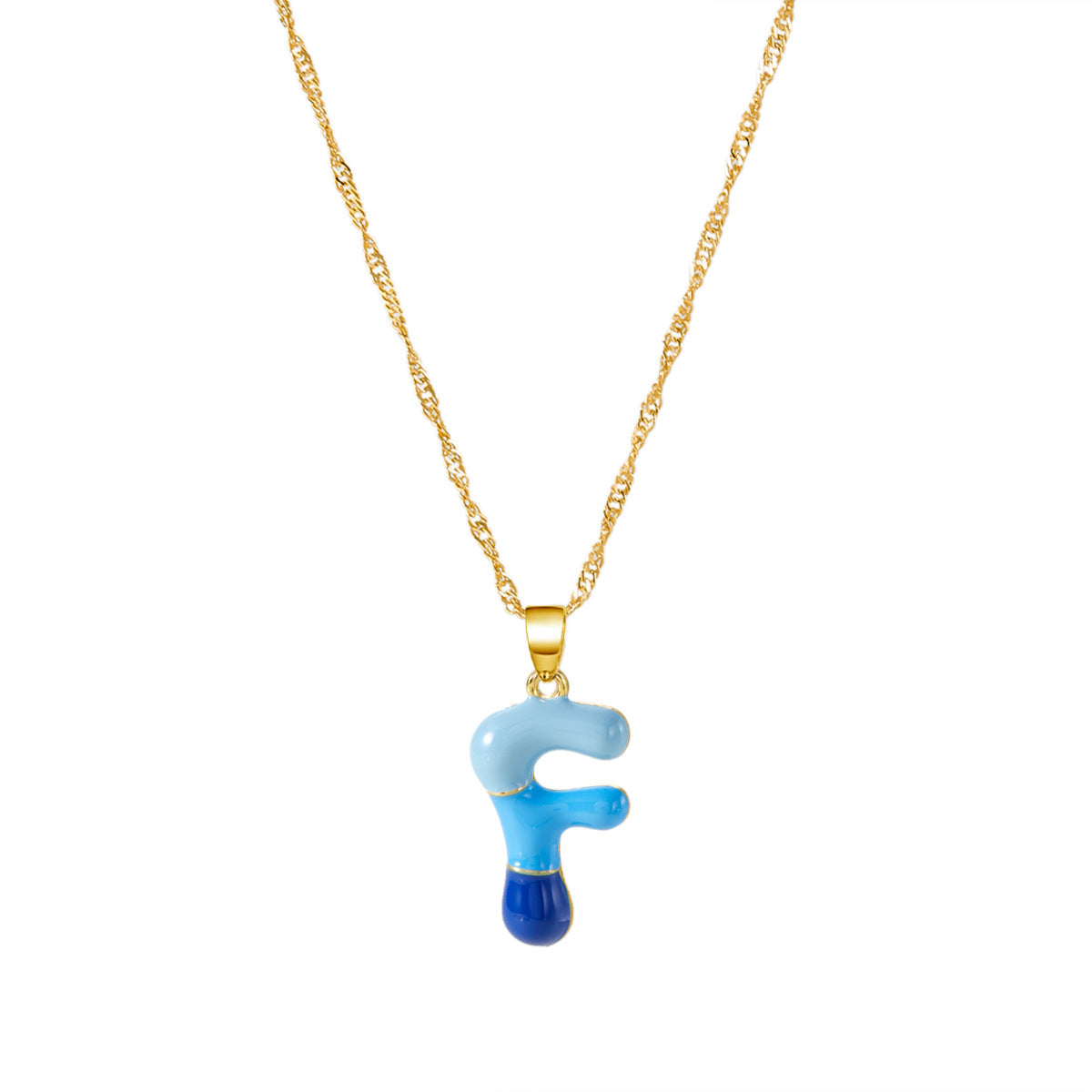 Letter Fashionable Dopamine Color Bubble Clavicle Necklaces