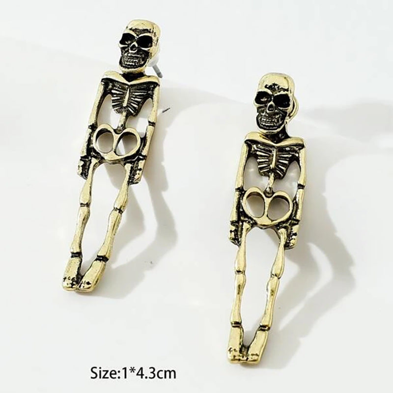 Geometric Skull Ear Split Removable Human Rings