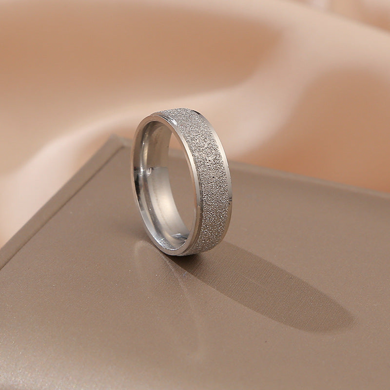 Sand Female Good-looking Frosted Simple Fashion Rings