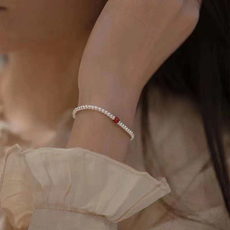 Sier Cinnabar Good Luck Beads Girlfriends Bracelets
