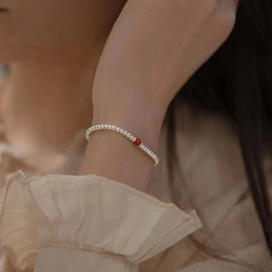 Sier Cinnabar Good Luck Beads Girlfriends Bracelets