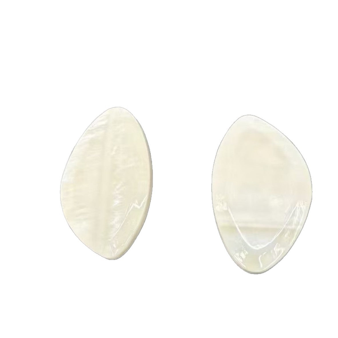 Irregular Beige High Profile Generous White Simple Sense French Earrings