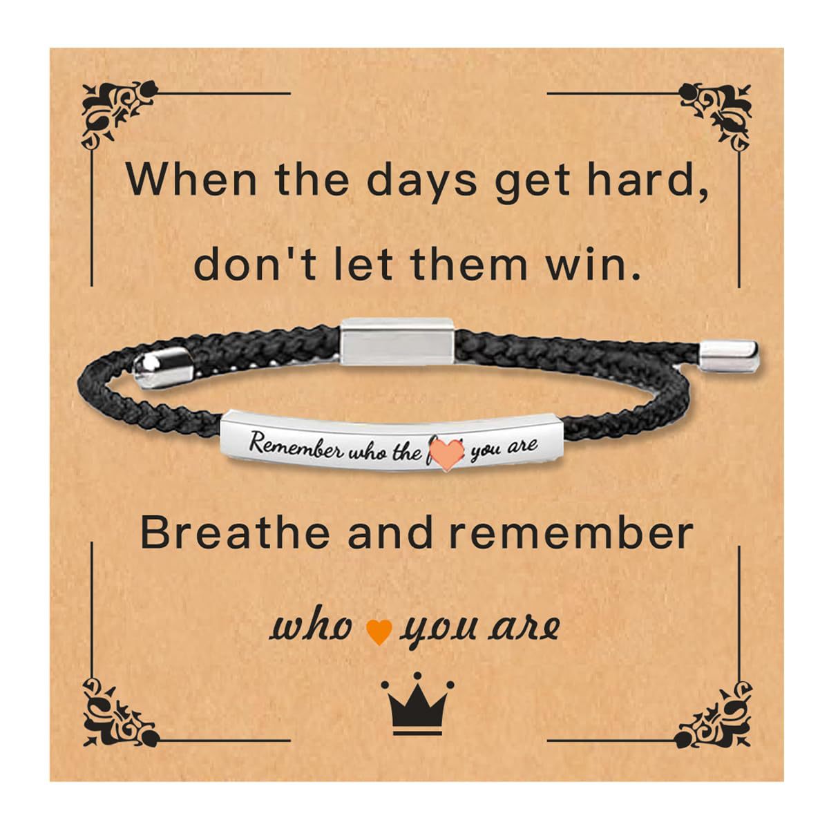 Stainless Steel Elbow Lettering Hand-woven Color Bracelets