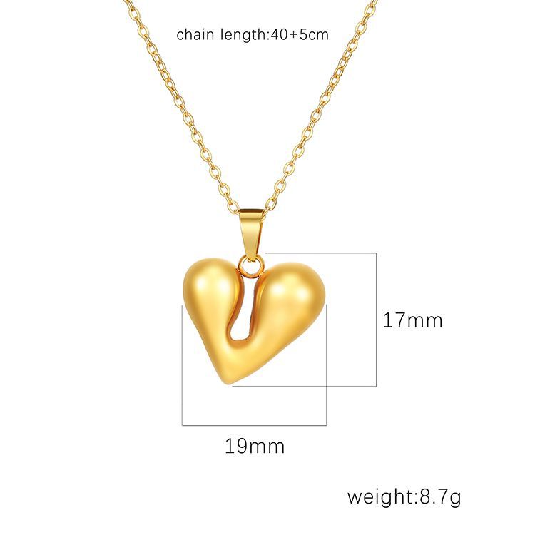 Women's Fashionable Stainless Steel Love High-grade Light Necklaces
